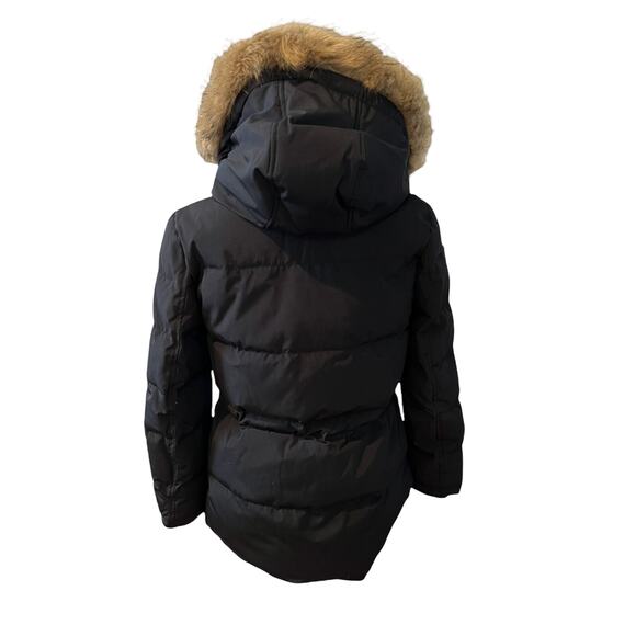 Levis Winter Parka Faux Fur Hood Black S - Picture 5 of 9